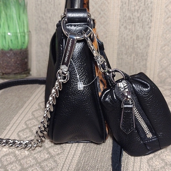 NWOT Aimee Kestenberg Billie Hair Calf Crossbody bag with Tech case - Picture 8 of 16